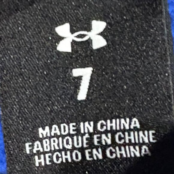 Share Under Armour Long Sleeve Hoodie Pullover Blue Sweater Size Boys Size 7 - Picture 3 of 4